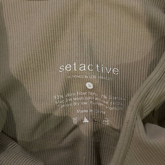 Set Active Ribbed Workout Top - Picture 3 of 4